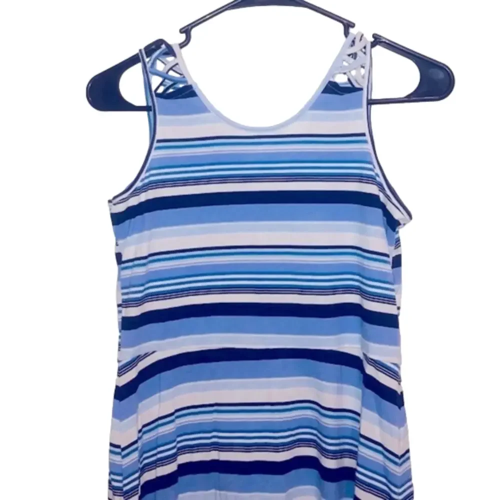 CHILDREN’S PLACE Blue, Black, & White Stripped Dress